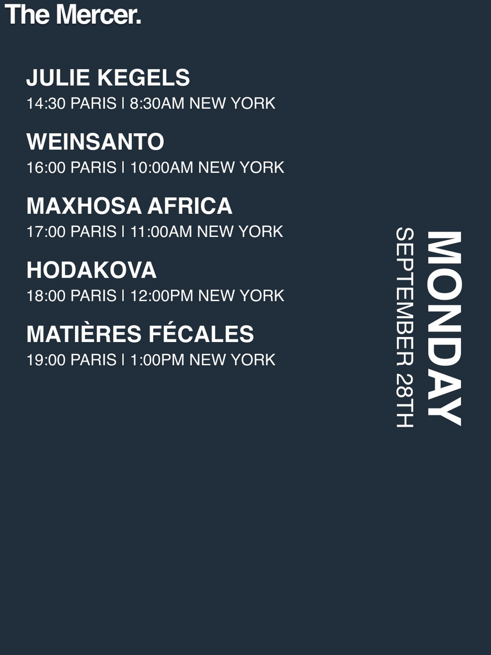 PARIS FASHION WEEK CALENDAR JUST CAME OUT AND A LOT IS HAPPENING