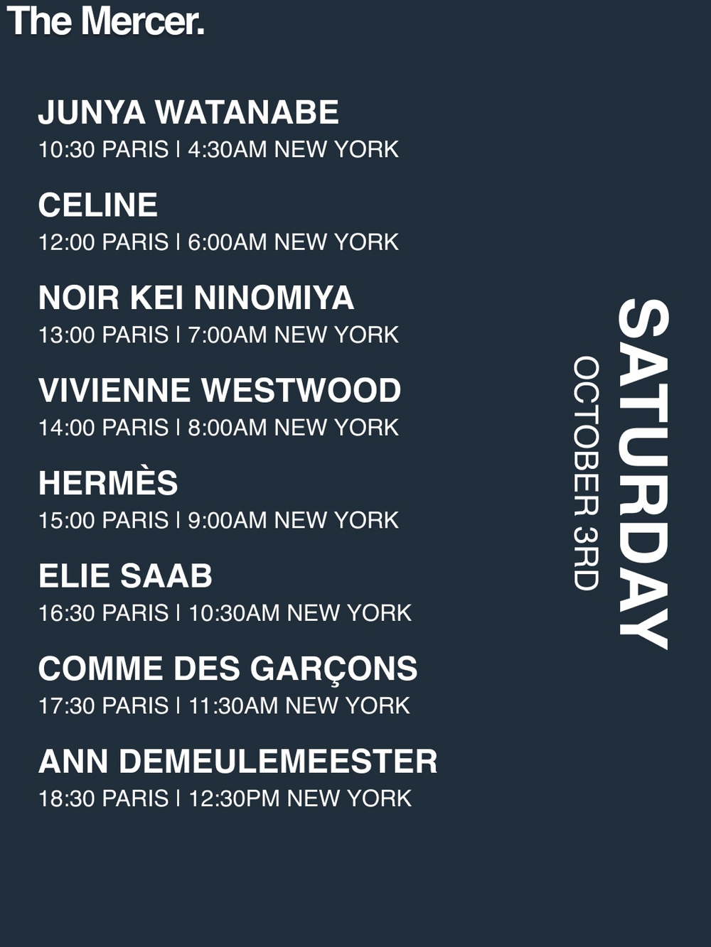 PARIS FASHION WEEK CALENDAR JUST CAME OUT AND A LOT IS HAPPENING