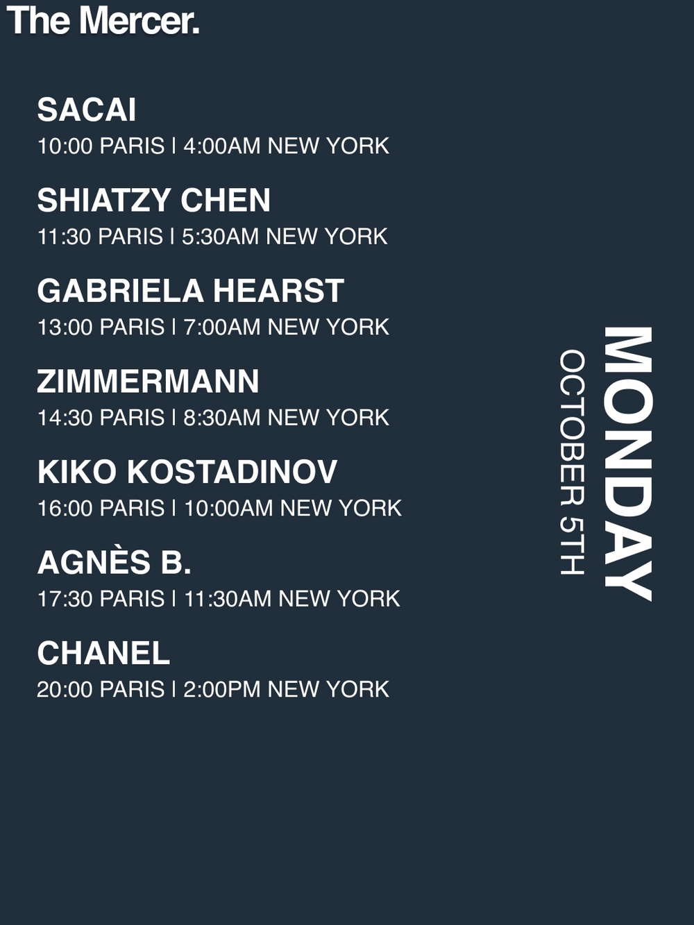 PARIS FASHION WEEK CALENDAR JUST CAME OUT AND A LOT IS HAPPENING