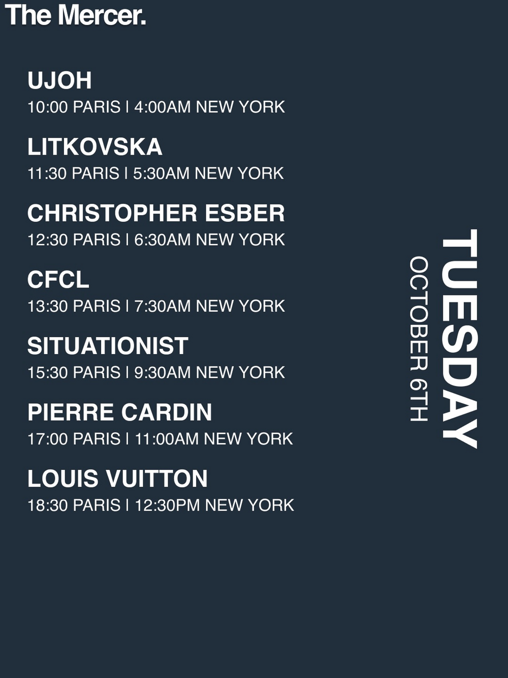 PARIS FASHION WEEK CALENDAR JUST CAME OUT AND A LOT IS HAPPENING